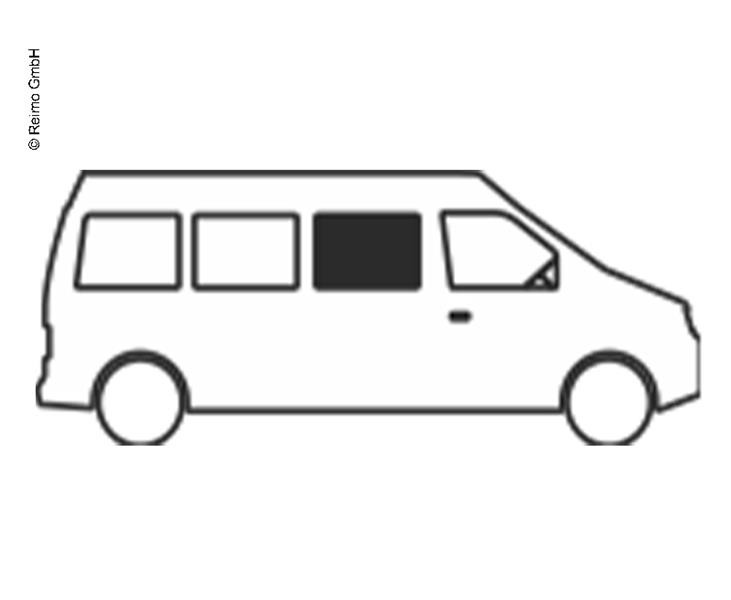 Boční posuvné okno CARBEST pro VW Crafter (2018- ), přední levé, 1488x713mm, tonované 304144