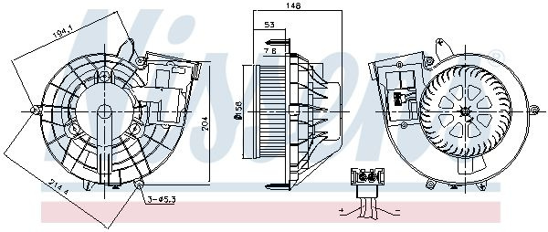 Vnitřní ventilátor NISSENS 87210 Vnitřní ventilátor NISSENS 87210