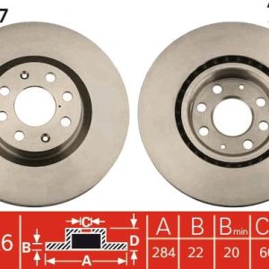 TR DF4737 Brzdový kotouč TRW – lakovaný TR DF4737 Brzdový kotouč TRW – lakovaný