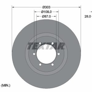Brzdový kotouč TEXTAR 92180003 Brzdový kotouč TEXTAR 92180003