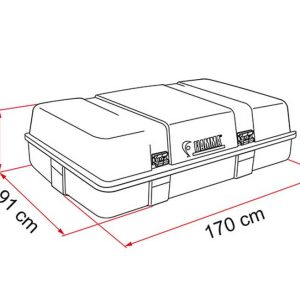 Box střešní a zadní Fiamma Ultra-Box 3 Top 520L (pro obytné automobily, plast ABS-Plus, nerezové kování, objem 520 l) 314831