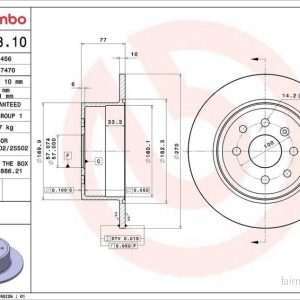 Brzdový kotouč BREMBO 08.5748.10