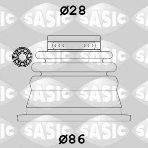 Sada měchů, hnací hřídel SASIC 4003464 Sada měchů, hnací hřídel SASIC 4003464
