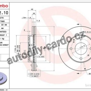 Brzdový kotouč BREMBO 09.5282.10