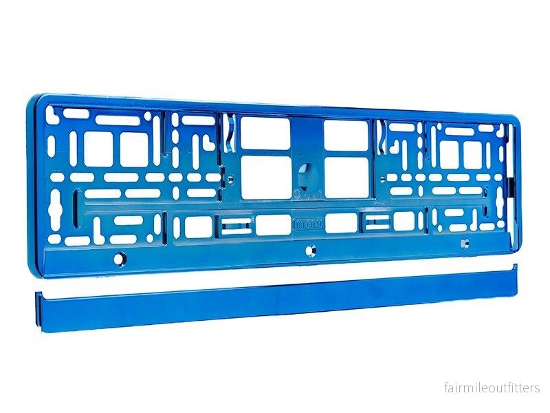 Podložka pod SPZ metalická, modrá - komplet 747573