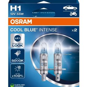 Autožárovka OSRAM Cool Blue Intense H1 12V 55W – 2ks