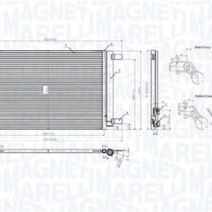 Kondenzátor, klimatizace MAGNETI MARELLI 350203964000 (BC964) Kondenzátor, klimatizace MAGNETI MARELLI 350203964000 (BC964)