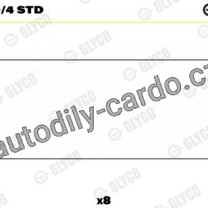 Ojniční ložisko GLYCO 71-4130/4 STD – sada