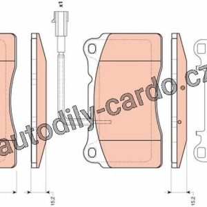 Sada brzdových destiček TRW GDB1645 – ALFA ROMEO 156