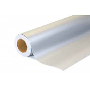 Vzorek - Exkluzivní 4D Karbonová stříbrná polepová fólie 10x20cm - interiér/exteriér 4D03-vz
