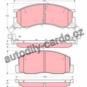 Sada brzdových destiček TRW GDB3086 – TOYOTA PREVIA Sada brzdových destiček TRW GDB3086 – TOYOTA PREVIA