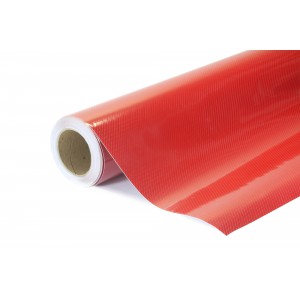 Lesklá 5D Karbonová červená polepová fólie 152x700cm - interiér/exteriér 5D4CF3-070