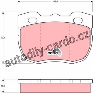Sada brzdových destiček TRW GDB394 – LANDROVER Sada brzdových destiček TRW GDB394 – LANDROVER