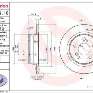 Brzdový kotouč BREMBO 08.5346.10