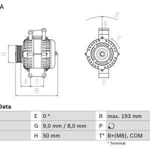 BO 0986083220 Alternátor BOSCH-výmenný díl