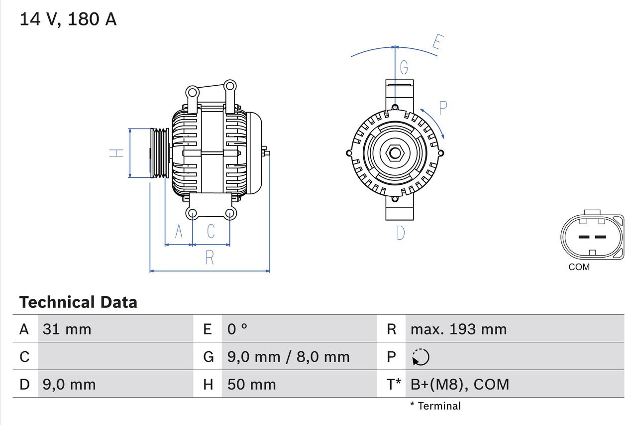 BO 0986083220 Alternátor BOSCH-výmenný díl