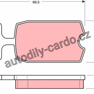 Sada brzdových destiček TRW GDB127 – CITROEN