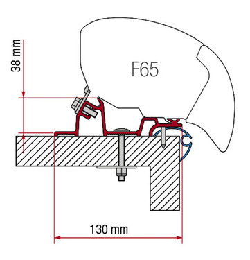 Sada adaptérů Fiamma Kit Caravan Standard (pro markýzy F80s / F80L / F65, délka 450 cm) 313989