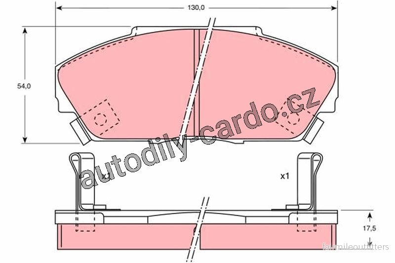 Sada brzdových destiček TRW GDB733 - HONDA ACCORD