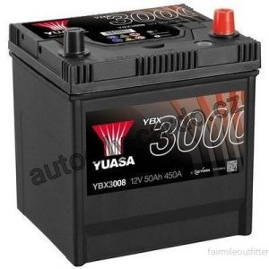 Autobaterie YUASA YBX3008 50Ah 450A 12V P+ /202x173x225/