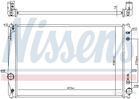 Chladič motoru NISSENS 646928