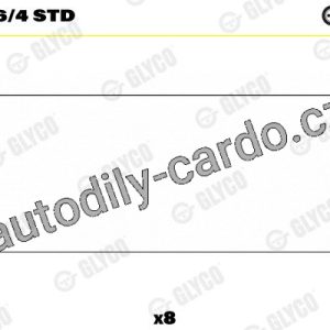 Ojniční ložisko GLYCO 71-4246/4 STD – sada