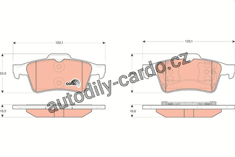 Sada brzdových destiček TRW GDB3292 - NISSAN PRIMERA