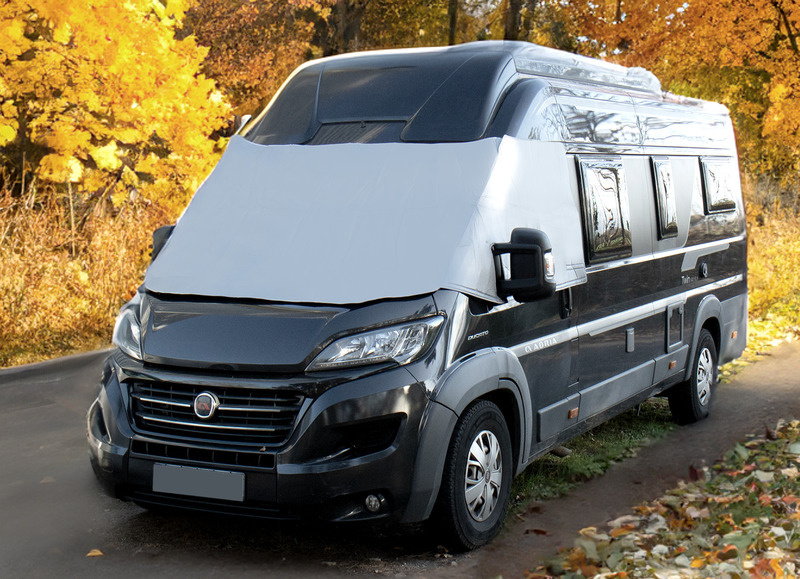 Podložka termální vnější X-Trem pro Fiat Ducato / Citroën Jumper / Peugeot Boxer (od 2014, kapota a dveře, 1dílná, šedá) 304846
