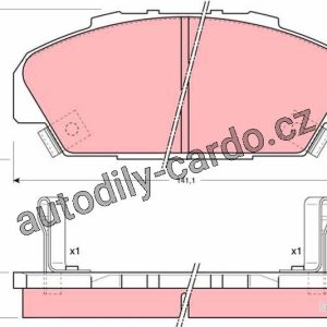 Sada brzdových destiček TRW GDB1137 – HONDA ACCORD