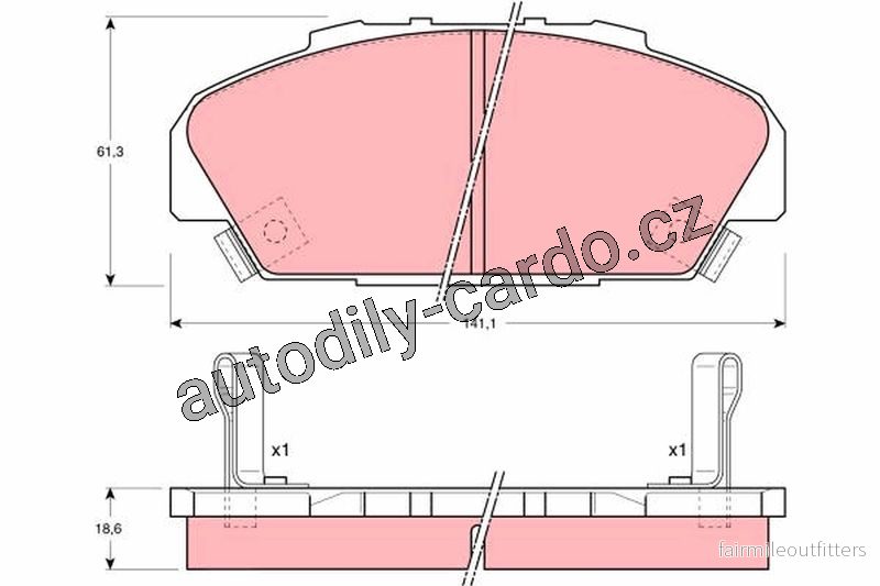 Sada brzdových destiček TRW GDB1137 - HONDA ACCORD