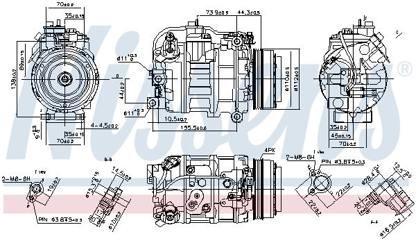 Kompresor klimatizace NISSENS 890218