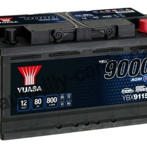 Autobaterie YUASA YBX9115 80Ah 800A 12V P+ /317x175x190/ Autobaterie YUASA YBX9115 80Ah 800A 12V P+ /317x175x190/