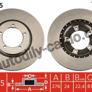 Brzdový kotouč TRW DF4555 – MITSUBISHI L400 96- Brzdový kotouč TRW DF4555 – MITSUBISHI L400 96-