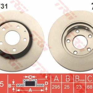 TR DF6731 Brzdový kotouč TRW – lakovaný TR DF6731 Brzdový kotouč TRW – lakovaný