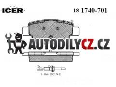 BD S735 Brzdové desticky, sada - STARLINE