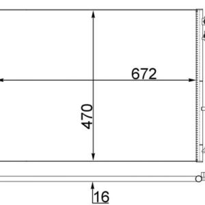 MH AC 567 000S chladič klimatizace – kondenzátor MAHLE 720254 MH AC 567 000S chladič klimatizace – kondenzátor MAHLE 720254