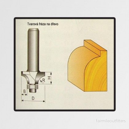 Fréza tvarová do dřeva 11,1 × 60 mm – stopka 8 mm, profilové obrábění, pro horní frézky 617228 Fréza tvarová do dřeva 11,1 × 60 mm – stopka 8 mm, profilové obrábění, pro horní frézky 617228