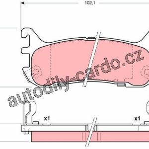 Sada brzdových destiček TRW GDB3129 – MAZDA MX-5 II Sada brzdových destiček TRW GDB3129 – MAZDA MX-5 II
