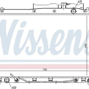 Chladič motoru NISSENS 675009 Chladič motoru NISSENS 675009
