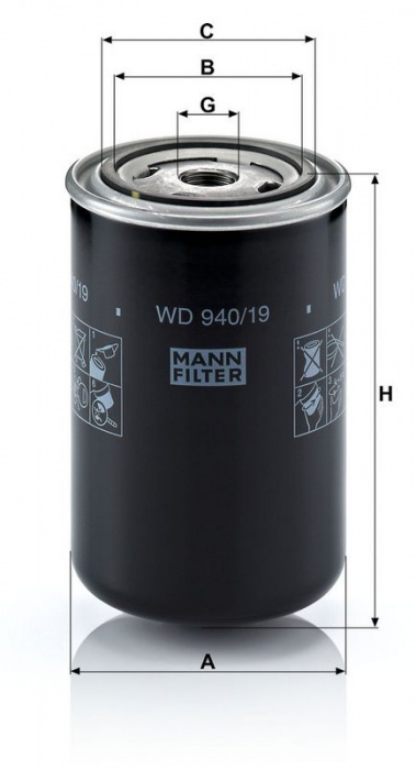 Olejový filtr MANN MF WD940/19