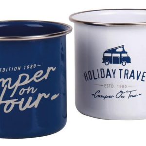 Hrnky smaltované HOLIDAY TRAVEL Bay City, 400 ml, 2ks 306475