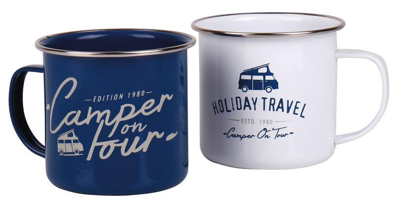 Hrnky smaltované HOLIDAY TRAVEL Bay City, 400 ml, 2ks 306475