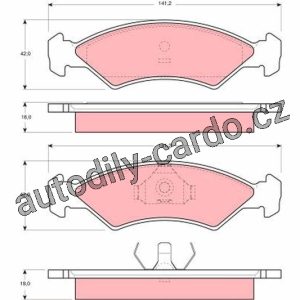 Sada brzdových destiček TRW GDB311 – FORD FIESTA Sada brzdových destiček TRW GDB311 – FORD FIESTA