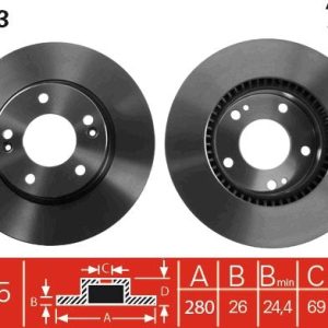 TR DF4283 Brzdový kotouč TRW – lakovaný TR DF4283 Brzdový kotouč TRW – lakovaný