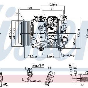 Kompresor klimatizace NISSENS 890142 Kompresor klimatizace NISSENS 890142