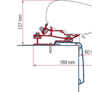 Adaptér pro střešní markýzu Fiamma F80 na Rapido C-Line (délka 340 cm) 306037