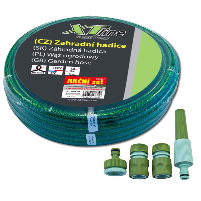 Hadice zahradní 1/2" 20m +souprava s postřikovačem 648359