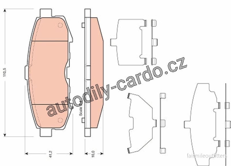 Sada brzdových destiček TRW GDB3406 - MAZDA MPV