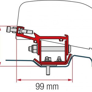 Adaptér Fiamma F40van pro Traffic, NV300, Primastar, Vivaro, Talento, dlouhý rozvor 305971