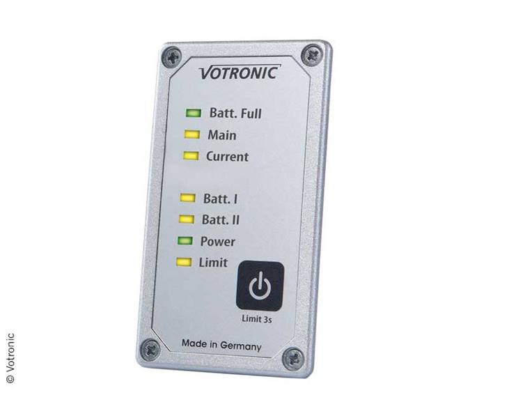 Dálkový ovladač LED Remote Control S kabelový ovládací panel pro měniče napětí a nabíječky baterií Carbest pro karavany a obytné vozy 303300